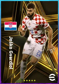Joško Gvardiol eFootball 2026 player card, 81 OVR CB