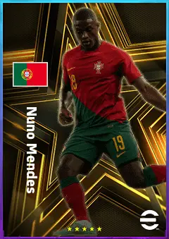 Nuno Mendes eFootball 2026 player card, 81 OVR LB