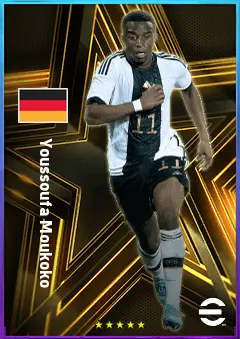 Youssoufa Moukoko eFootball 2026 player card, 79 OVR CF