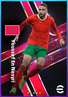 Youssef En Nesyri eFootball 2026 player card, 82 OVR CF