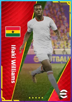 Iñaki Williams eFootball 2026 player card, 81 OVR CF