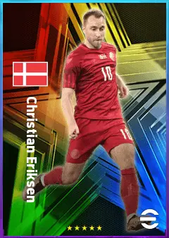 Christian Eriksen eFootball 2026 player card, 81 OVR AMF
