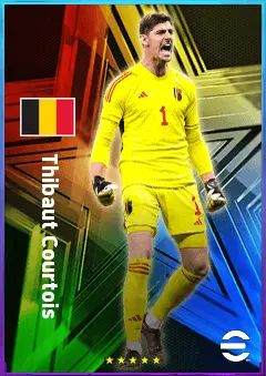 Thibaut Courtois eFootball 2026 player card, 87 OVR GK