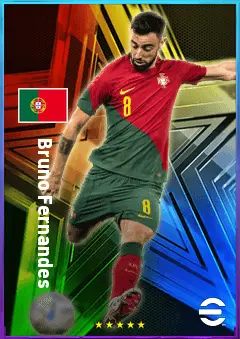 Bruno Fernandes eFootball 2026 player card, 84 OVR RWF