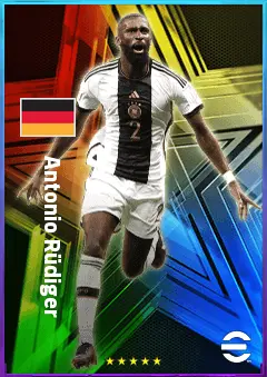 Antonio Rüdiger eFootball 2026 player card, 84 OVR CB