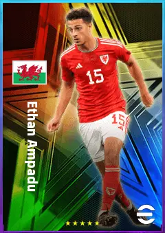 Ethan Ampadu eFootball 2026 player card, 78 OVR CB
