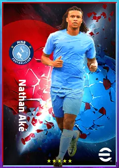 Nathan Aké eFootball 2026 player card, 82 OVR CB