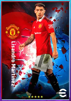 Lisandro Martínez eFootball 2026 player card, 82 OVR CB
