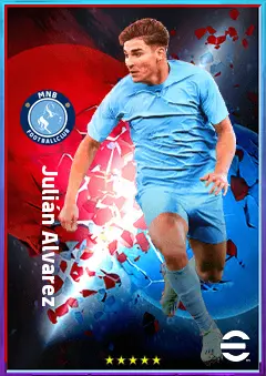 Julián Alvarez eFootball 2026 player card, 81 OVR CF