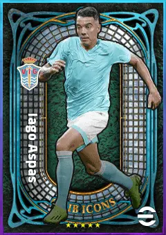 Iago Aspas eFootball 2026 player card, 82 OVR CF