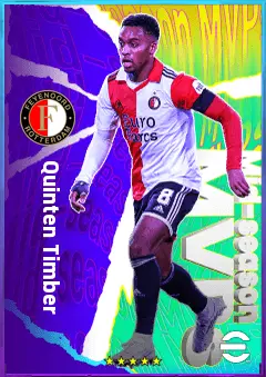 Quinten Timber eFootball 2026 player card, 78 OVR CMF
