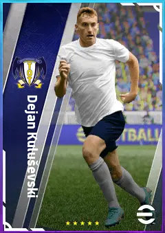 Dejan Kuluševski eFootball 2026 player card, 83 OVR RWF