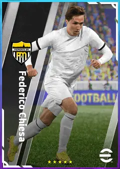 Federico Chiesa eFootball 2026 player card, 84 OVR RWF