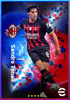 Sandro Tonali eFootball 2026 player card, 83 OVR DMF