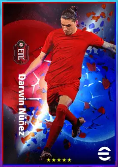 Darwin Núñez eFootball 2026 player card, 81 OVR CF