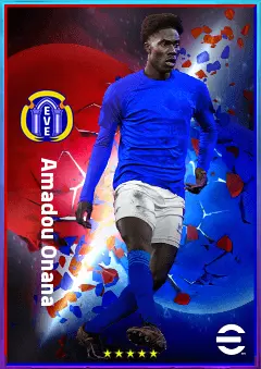 Amadou Onana eFootball 2026 player card, 80 OVR DMF