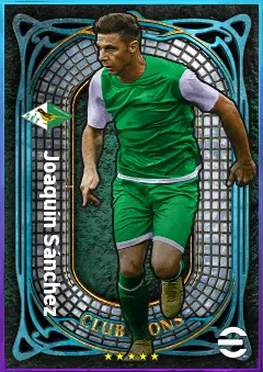 Joaquín Sánchez eFootball 2026 player card, 77 OVR RMF