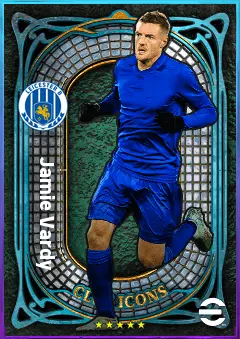 Jamie Vardy eFootball 2026 player card, 80 OVR CF