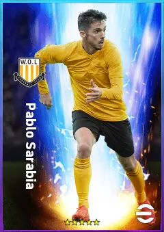 Pablo Sarabia eFootball 2026 player card, 80 OVR RWF