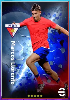 Marcos Llorente eFootball 2026 player card, 83 OVR CMF