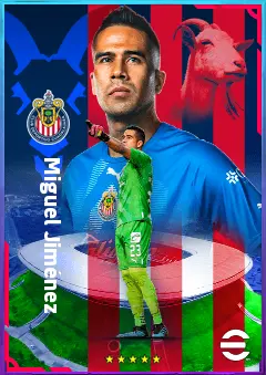Miguel Jiménez eFootball 2026 player card, 76 OVR GK