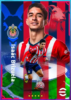 Isaác Brizuela eFootball 2026 player card, 76 OVR RMF