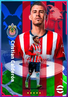 Cristian Calderón eFootball 2026 player card, 75 OVR LB