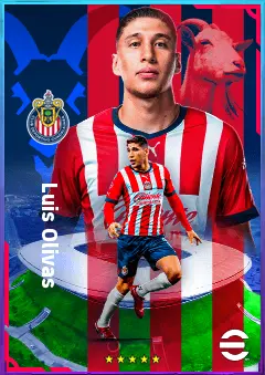 Luis Olivas eFootball 2026 player card, 75 OVR CB