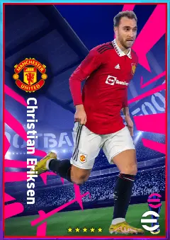 Christian Eriksen eFootball 2026 player card, 81 OVR CMF
