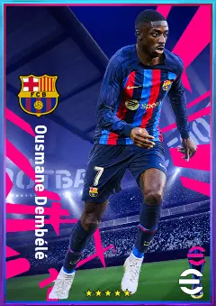 Ousmane Dembélé eFootball 2026 player card, 84 OVR RWF