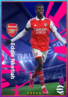 Eddie Nketiah eFootball 2026 player card, 79 OVR CF