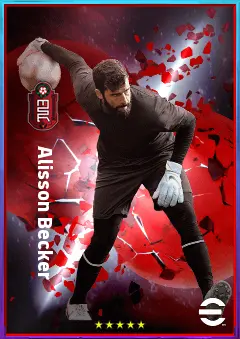 Alisson Becker eFootball 2026 player card, 87 OVR GK