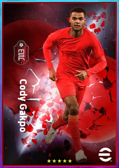 Cody Gakpo eFootball 2026 player card, 83 OVR LWF