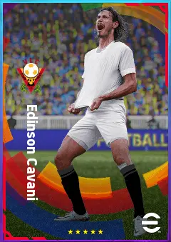Edinson Cavani eFootball 2026 player card, 82 OVR CF