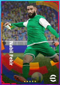 Nabil Fekir eFootball 2026 player card, 83 OVR AMF