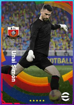 Unai Simón eFootball 2026 player card, 84 OVR GK