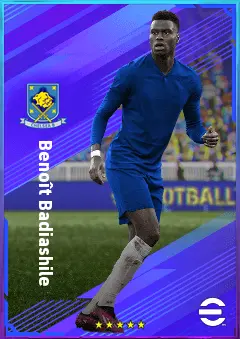 Benoît Badiashile eFootball 2026 player card, 80 OVR CB
