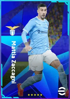 Mattia Zaccagni eFootball 2026 player card, 81 OVR LWF