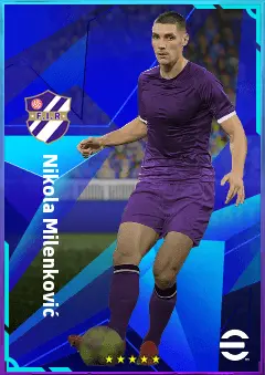 Nikola Milenković eFootball 2026 player card, 81 OVR CB
