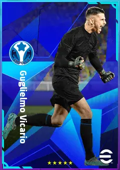 Guglielmo Vicario eFootball 2026 player card, 80 OVR GK