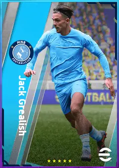 Jack Grealish eFootball 2026 player card, 82 OVR LWF
