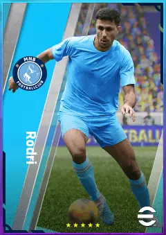 Rodri eFootball 2026 player card, 86 OVR DMF