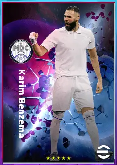 Karim Benzema eFootball 2026 player card, 87 OVR CF