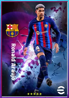 Ronald Araújo eFootball 2026 player card, 83 OVR CB
