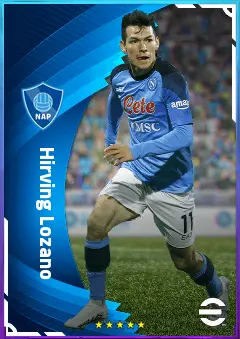 Hirving Lozano eFootball 2026 player card, 82 OVR RWF
