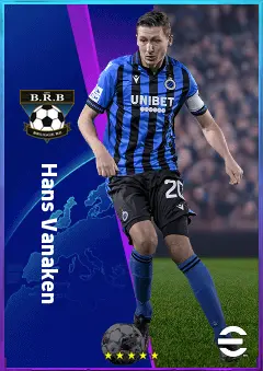 Hans Vanaken eFootball 2026 player card, 80 OVR AMF