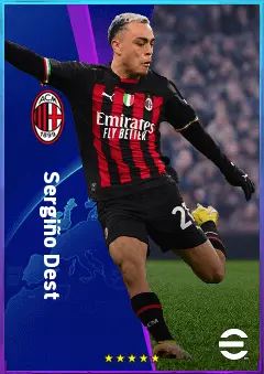 Sergiño Dest eFootball 2026 player card, 80 OVR RB