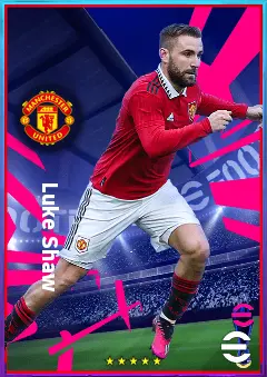 Luke Shaw eFootball 2026 player card, 83 OVR LB
