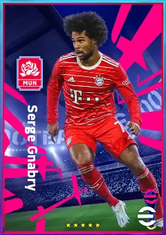 Serge Gnabry eFootball 2026 player card, 84 OVR RWF