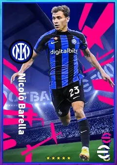 Nicolò Barella eFootball 2026 player card, 85 OVR CMF